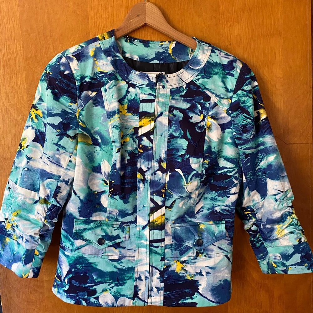 Vibrant Abstract Print Jacket